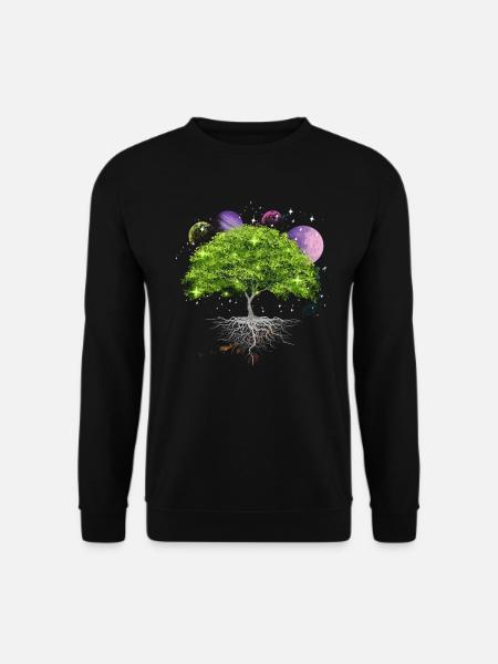 Arbre de la galaxie de la vie, planètes, système solaire, - Sweat-shirt Unisexe - noir