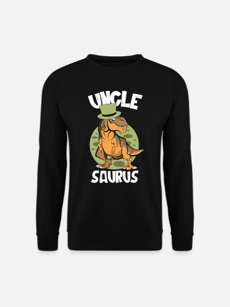 Uncle Saurus, Uncle Gift, Dinosaur - Unisex Sweatshirt - black