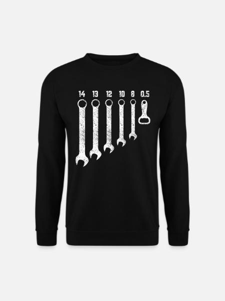 Mécanicien cadeau, atelier, ouvre-bière - Sweat-shirt Unisexe - noir