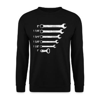 Mécanicien cadeau, atelier, ouvre-bière - Sweat-shirt Unisexe - noir - Devant - Alina (178cm) & Michal (187cm)