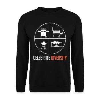 Celebrate Variety, Grill, Grill, Grill - Unisex Sweatshirt - black - Front - Alina (178cm) & Michal (187cm)