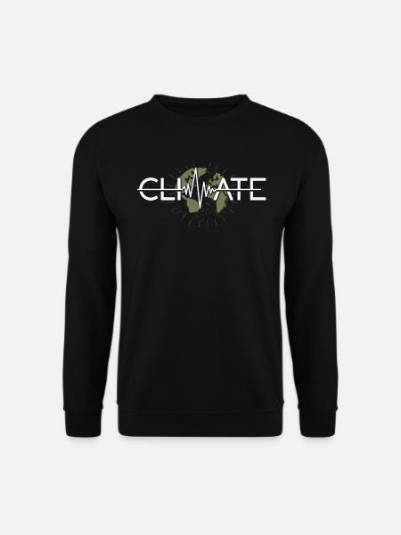 Klima Herzschlag, Klima, Tag Der Erde - Unisex Pullover - Schwarz