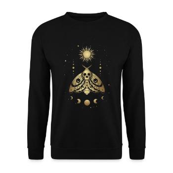 Moth, Moth, Moon Phases, Tarot - Unisex Sweatshirt - black - Front - Alina (178cm) & Michal (187cm)