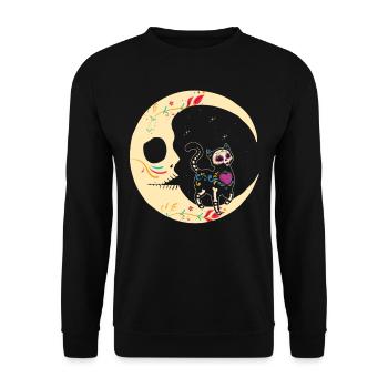 Dia De Los Muertos - Unisex Pullover - Schwarz - Vorne - Alina (178cm) & Michal (187cm)