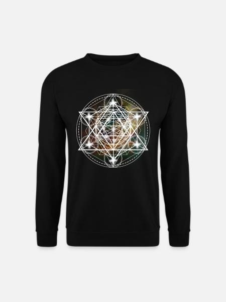 Metatron Cube Géométrie Sacred Yoga spirituel - Sweat-shirt Unisexe - noir