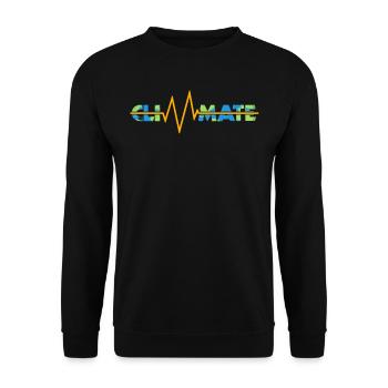 Climat battements de cœur, jour de la Terre, Énergie propre - Sweat-shirt Unisexe - noir - Devant - Alina (178cm) & Michal (187cm)