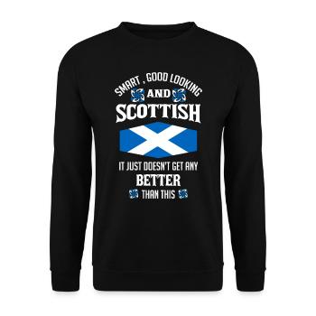 Schottisch Klug Und Gut Loogin, Schottland - Unisex Pullover - Schwarz - Vorne - Alina (178cm) & Michal (187cm)