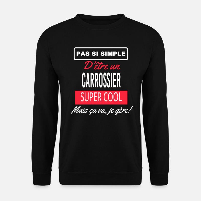 pas si simple CARROSSIER - Sweat-shirt Unisexe - noir