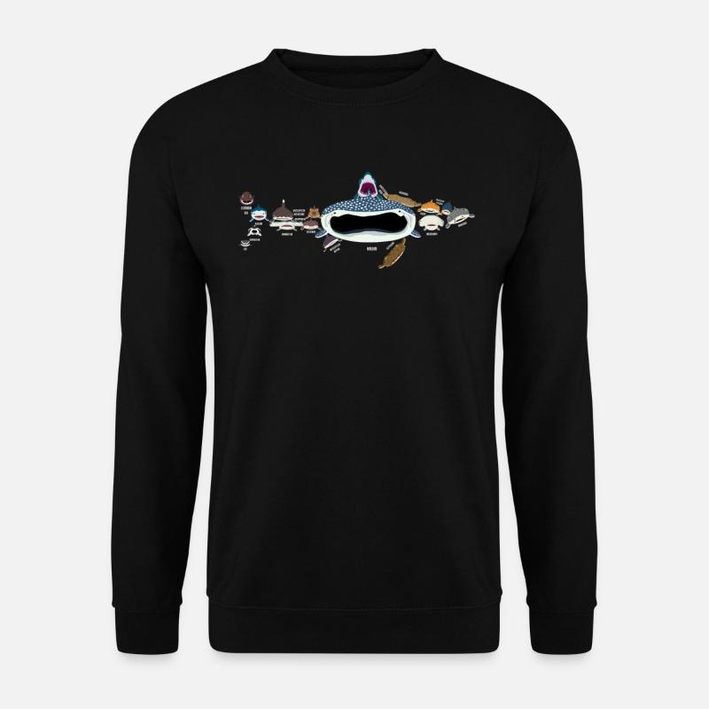 Hai, Haie, Haiarten als Hai - Unisex Pullover - Schwarz