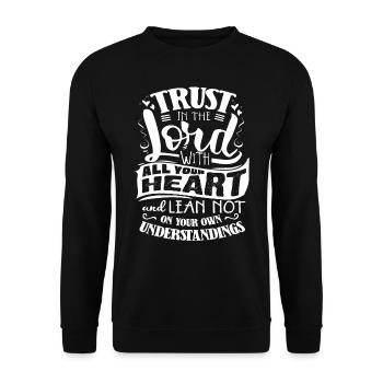 Verse biblique, Dieu chrétien, prière - Sweat-shirt Unisexe - noir - Devant - Alina (178cm) & Michal (187cm)