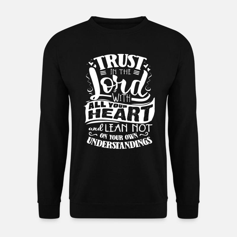 Bibelvers, Christlicher Gott, Gebetspsalm - Unisex Pullover - Schwarz