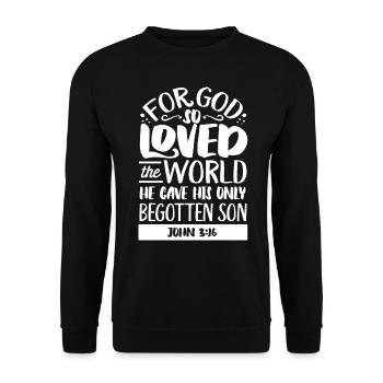 Verse biblique, Dieu chrétien, prière - Sweat-shirt Unisexe - noir - Devant - Alina (178cm) & Michal (187cm)