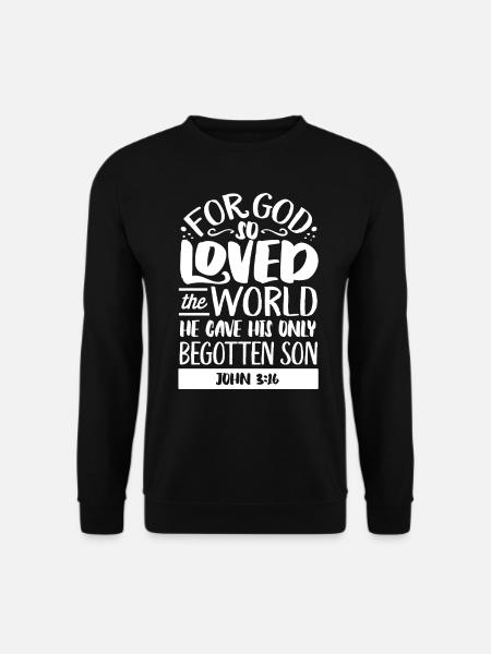 Bibelvers, Christlicher Gott, Gebetspsalm - Unisex Pullover - Schwarz