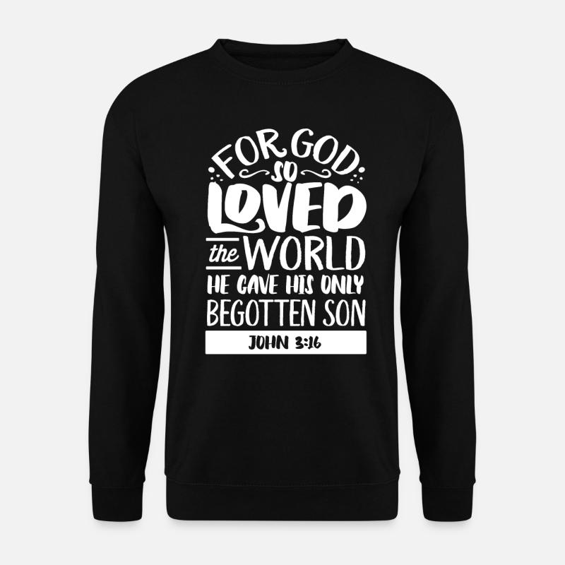 Bibelvers, Christlicher Gott, Gebetspsalm - Unisex Pullover - Schwarz