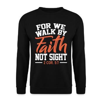Verse biblique, Dieu chrétien, prière - Sweat-shirt Unisexe - noir - Devant - Alina (178cm) & Michal (187cm)