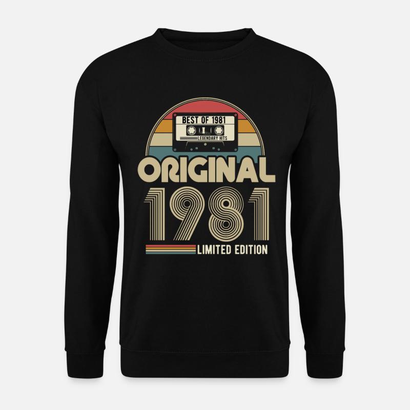1981 Original Vintage Geburtstag Geschenk - Unisex Pullover - Schwarz