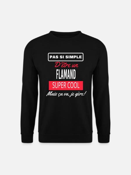 pas si simple FLAMAND - Sweat-shirt Unisexe - noir