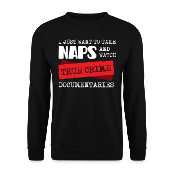 True Crime et sieste - Sweat-shirt Unisexe - noir - Devant - Alina (178cm) & Michal (187cm)