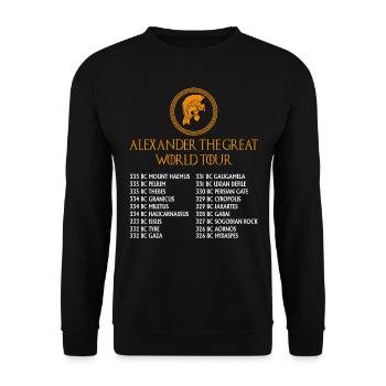 Histoire de la Grèce antique Alexandre le Grand - Sweat-shirt Unisexe - noir - Devant - Alina (178cm) & Michal (187cm)