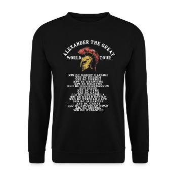 Histoire de la Grèce antique Alexandre le Grand - Sweat-shirt Unisexe - noir - Devant - Alina (178cm) & Michal (187cm)