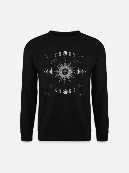 Aesthetic Tarot Sun Witch Sun Moon - Unisex Sweatshirt - black