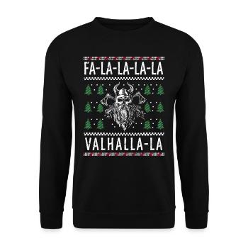 Valhalla, Viking Christmas, Vikings - Unisex Sweatshirt - black - Front - Alina (178cm) & Michal (187cm)
