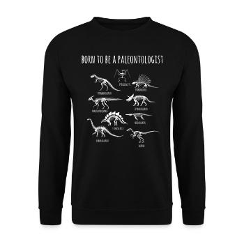 Paleontologist, Dinosaur, Dinosaur - Unisex Sweatshirt - black - Front - Alina (178cm) & Michal (187cm)