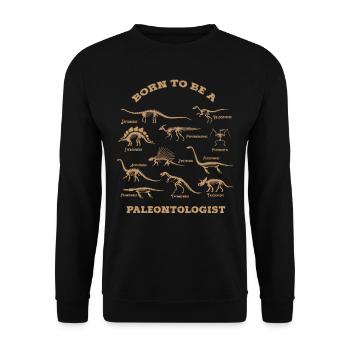 Paléontologue, Dinosaure, Dinosaure - Sweat-shirt Unisexe - noir - Devant - Alina (178cm) & Michal (187cm)