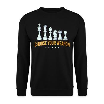 Chess, chess player, chess lover - Unisex Sweatshirt - black - Front - Alina (178cm) & Michal (187cm)