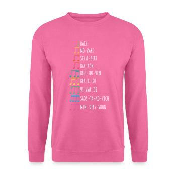 Klassische Komponisten, Komponisten, Musik - Unisex Pullover - Pink - Vorne
