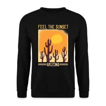 Arizona, Sentez le coucher de soleil - Sweat-shirt Unisexe - noir - Devant - Alina (178cm) & Michal (187cm)