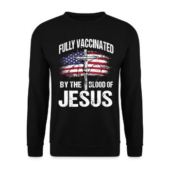 Vacciné avec le sang de Dieu - Sweat-shirt Unisexe - noir - Devant - Alina (178cm) & Michal (187cm)