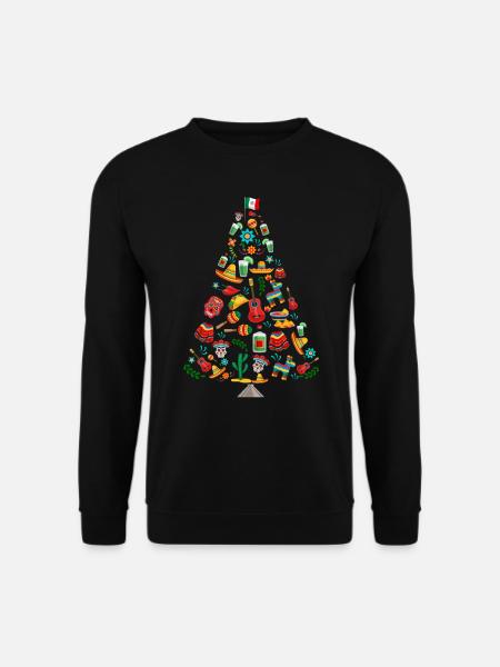Mexican Christmas tree, tacos - Unisex Sweatshirt - black