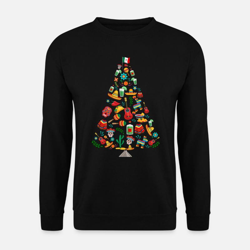 Arbre de Noël mexicain, tacos - Sweat-shirt Unisexe - noir