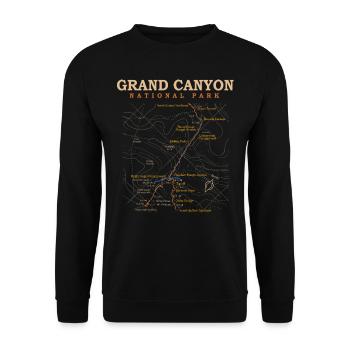 Map of Grand Canyon National Park - Unisex Sweatshirt - black - Front - Alina (178cm) & Michal (187cm)
