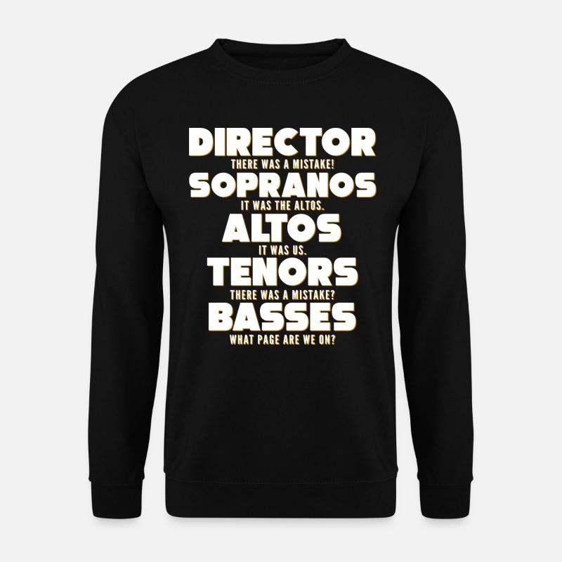 Lustiger Chorleiter, Chor - Unisex Pullover - Schwarz