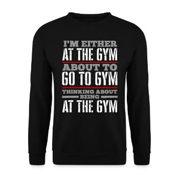 Fitness fitness addicts - Unisex Sweatshirt - black - Front - Alina (178cm) & Michal (187cm)