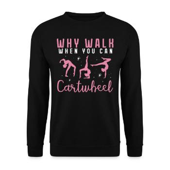 Gymnastics wagon wheel - Unisex Sweatshirt - black - Front - Alina (178cm) & Michal (187cm)