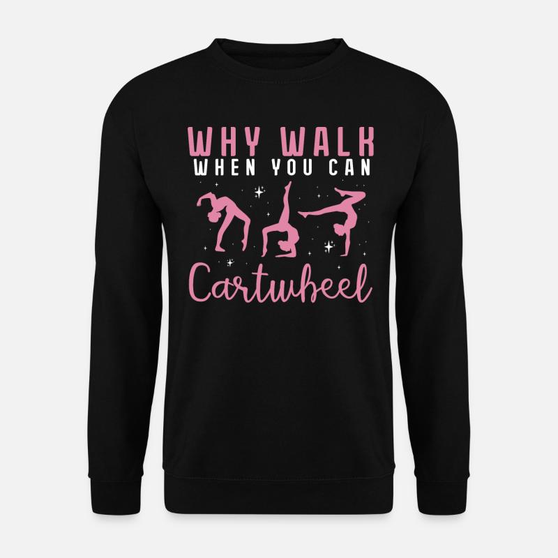 Gymnastik-Wagenrad - Unisex Pullover - Schwarz