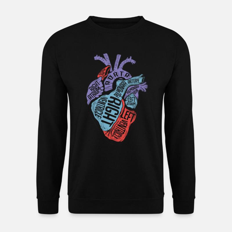 Herzspezialist Anatomie Arzt - Unisex Pullover - Schwarz