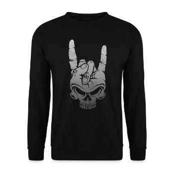 Fan de heavy metal, - Sweat-shirt Unisexe - noir - Devant - Alina (178cm) & Michal (187cm)