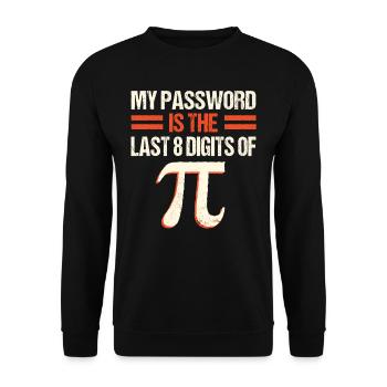 PI Math , Mathématiques, 3.145 - Sweat-shirt Unisexe - noir - Devant - Alina (178cm) & Michal (187cm)