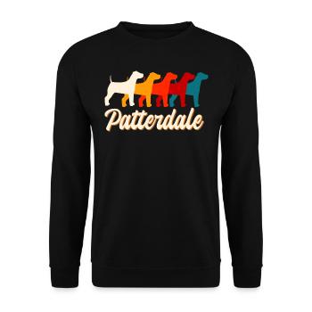 Patterdale, dog lover - Unisex Sweatshirt - black - Front - Alina (178cm) & Michal (187cm)