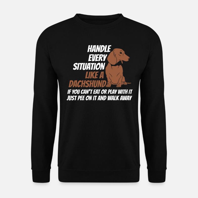 Grip situation comme un teckel - Sweat-shirt Unisexe - noir