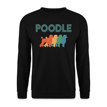 Pudel-Hundeliebhaber, Hunde - Unisex Pullover - Schwarz - Vorne - Alina (178cm) & Michal (187cm)
