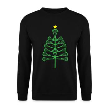 Arbre de Noël de crosse - Joueur de crosse - Sweat-shirt Unisexe - noir - Devant - Alina (178cm) & Michal (187cm)