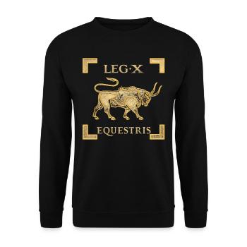Legio X Equestris Jules César - Sweat-shirt Unisexe - noir - Devant - Alina (178cm) & Michal (187cm)