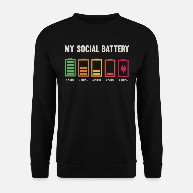 My social battery is low - Unisex Sweatshirt - black