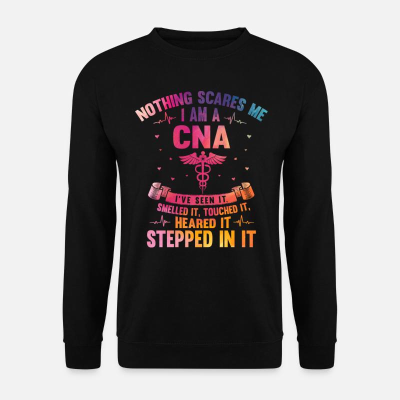 CNA nurse, nothing scares me - Unisex Sweatshirt - black