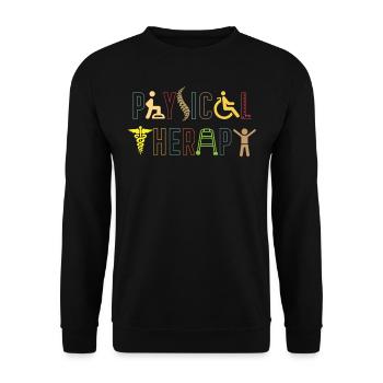 Physiotherapy - Unisex Sweatshirt - black - Front - Alina (178cm) & Michal (187cm)